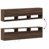 vidaXL TV Wall Cabinet with LED Brown Oak 180x31x45 cm