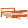 vidaXL Bed Frame without Mattress Wax Brown 160x200 cm Solid Wood Pine