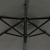 vidaXL Garden Parasol with LEDs and Steel Pole Anthracite 225x225x212cm