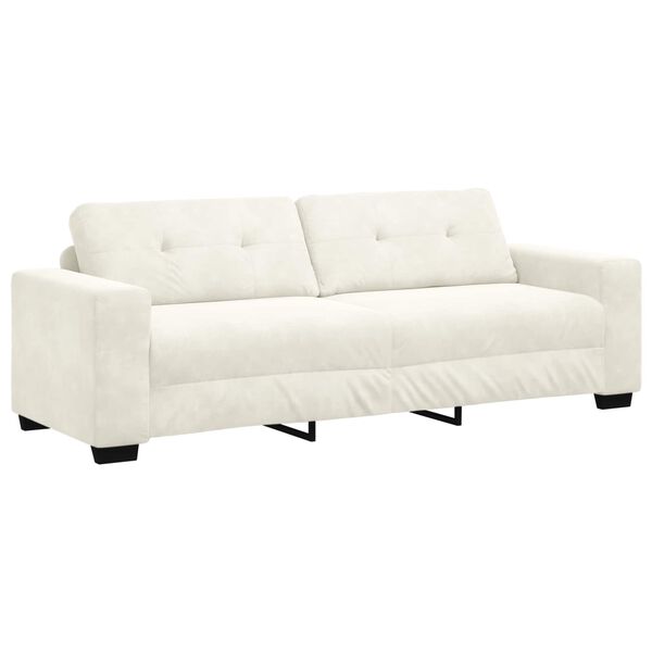vidaXL Sofa Cream 221 x 78 x 80 cm Fabric
