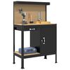 vidaXL Work Benches with Drawer Black 90 x 49 x 141 cm Engineered Wood