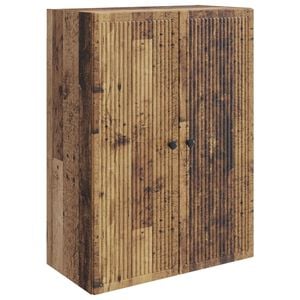 vidaXL Wall-Mounted Cabinet Old Wood 66 x 34.5 x 90 cm Engineered Wood