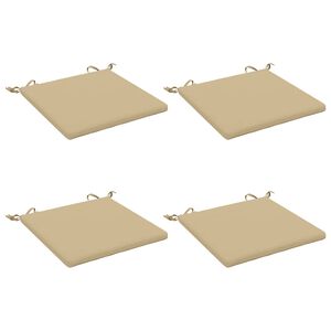 vidaXL 4-Piece Seat Cushions SOEST 4 pcs 100% Polyester Beige