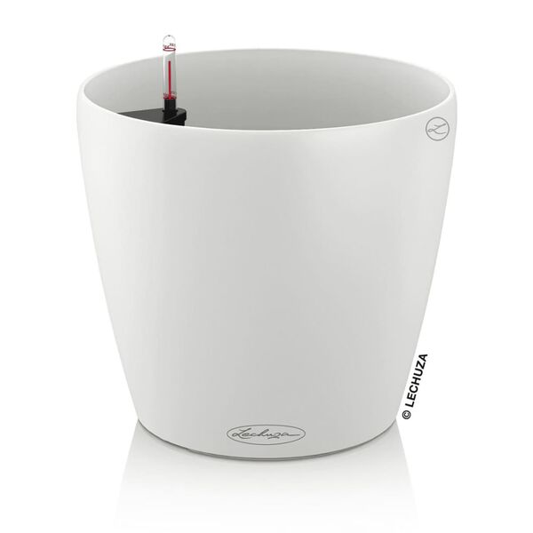 LECHUZA Planter CLASSICO Color 21 ALL-IN-ONE White