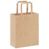 vidaXL Paper Bags 50 pcs with Handles Brown 18x8x22 cm