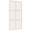 vidaXL Sliding Door Gold 102,5x205 cm Clear ESG Glass and Aluminium