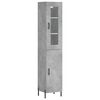 vidaXL Highboard Concrete Grey 34,5x34x180 cm Engineered Wood