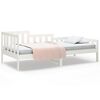 vidaXL Day Bed without Mattress White 90x190 cm Single Solid Wood Pine
