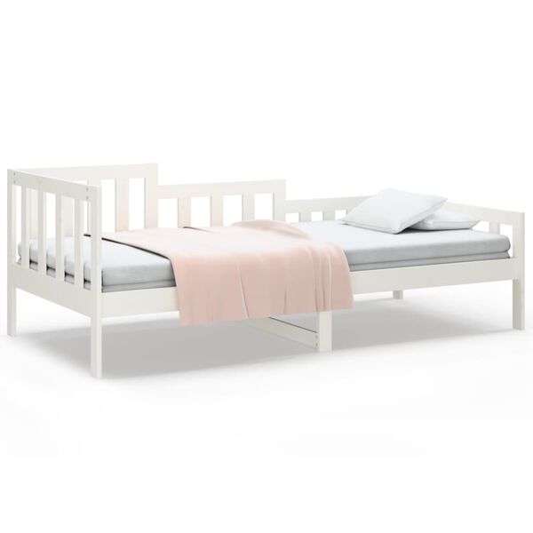 vidaXL Day Bed without Mattress White 90x190 cm Single Solid Wood Pine