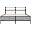 vidaXL Bed Frame without Mattress Grey Sonoma 120x190 cm Small Double