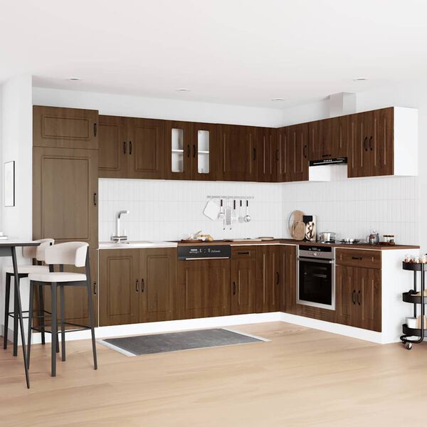 vidaXL Kitchen Cabinet with Storage Kalmar Brown Oak 80 x 46 x 81.5 cm