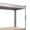 vidaXL Storage Shelves 2 pcs Silver 80x40x160 cm Steel and MDF