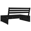vidaXL Garden Middle Sofa Black 120x80 cm Solid Wood Pine