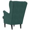 vidaXL Armchair Dark Green Velvet
