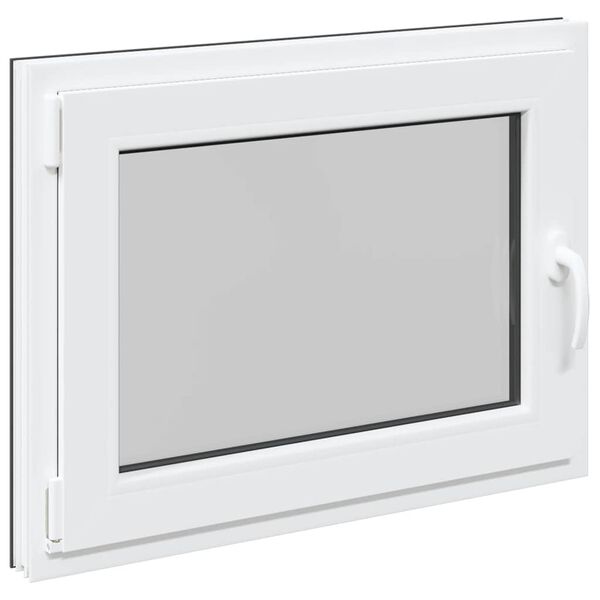 vidaXL Basement Window "RISOR" 80x60 cm Tilt&Turn DIN Left Anthracite