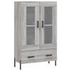 vidaXL Highboard Grey Sonoma 69,5x31x115 cm Engineered Wood