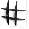 vidaXL Wall Shelves 2 pcs Black