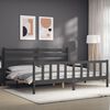 vidaXL Bed Frame without Mattress Grey 200x200 cm Solid Wood Pine