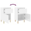 vidaXL Bedside Cabinets 2 pcs High Gloss White 40x35x70 cm