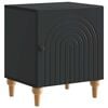 vidaXL Bedside Cabinet Black 43 x 34.5 x 50 cm Engineered Wood