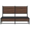 vidaXL Metal Bed Frame without Mattress Brown Oak 140x200 cm