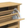 vidaXL Shoe Rack BODO Honey Brown 80 x 35 x 118 cm Engineered Wood