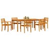 vidaXL Garden Dining Set 9 pcs Brown Solid Acacia Wood