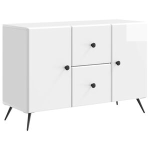 vidaXL Sideboard High Gloss White 89 x 34.5 x 60 cm Engineered Wood