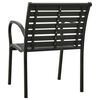 vidaXL Garden Chairs 2 pcs Steel and WPC Black