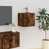 vidaXL Wall Mounted TV Cabinet Smoked Oak 40x34,5x40 cm