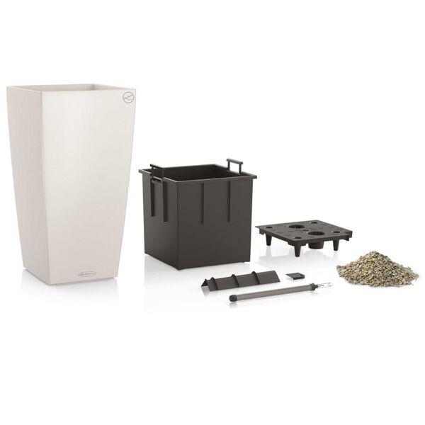 LECHUZA Planter Cubico Color 40 ALL-IN-ONE White 13150
