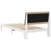vidaXL Bed Frame with Upholstered Headboard White 100 x 200 cm