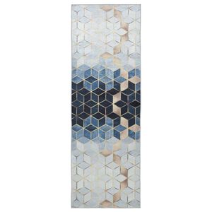 vidaXL Rug Runner LESAKA Silver 80 x 350 cm Diamond Velvet