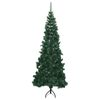 vidaXL Corner Artificial Christmas Tree Green 240 cm PVC and Metal