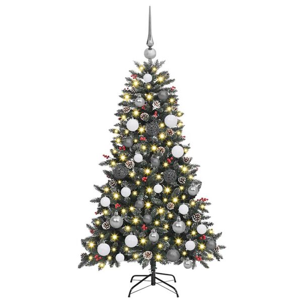 vidaXL Artificial Christmas Tree with 150 LEDs with Stand Green 120 cm