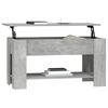vidaXL Coffee Table Concrete Grey 101x49x52 cm Engineered Wood