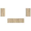 vidaXL TV Cabinet Set 4 pcs Sonoma Oak Engineered Wood