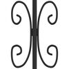 vidaXL Garden Fence Kampen with Spear Top Black 240x125 cm Steel