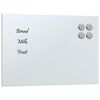 vidaXL Wall-mounted Magnetic Board White 30x20 cm Tempered Glass