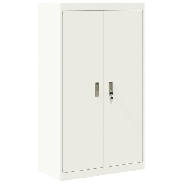 vidaXL Storage Cabinet 2 pcs White 80 x 40 x140 cm Steel