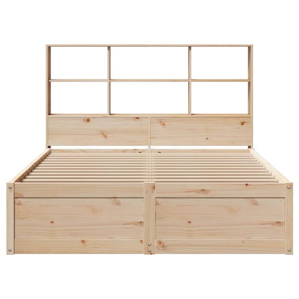vidaXL Bed Frame without Mattress 140x190 cm Solid Wood Pine