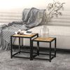 vidaXL Tea Tables 2 pcs MDF Black and Yellow