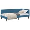 vidaXL Corner Bed Frame with Headboard Blue 100 cm x 200 cm Velvet