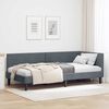 vidaXL Corner Bed Frame with Headboard Dark Grey 80 cm x 200 cm Velvet