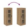 vidaXL Wall Mounted Cabinet Artisan Oak 34.5 x 34 x 90 cm