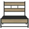 vidaXL Metal Bed Frame without Mattress Sonoma Oak 80x200 cm