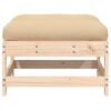 vidaXL Garden Footstools with Cushions 2pcs Solid Wood Pine