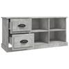 vidaXL TV Cabinet Concrete Grey 102x35.5x47.5 cm Engineered Wood