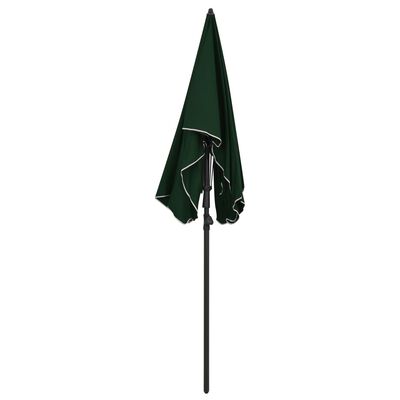 vidaXL Garden Parasol with Pole 200x130 cm Green