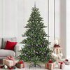 vidaXL Artificial Hinged Christmas Tree Green 210 cm PVC and Steel